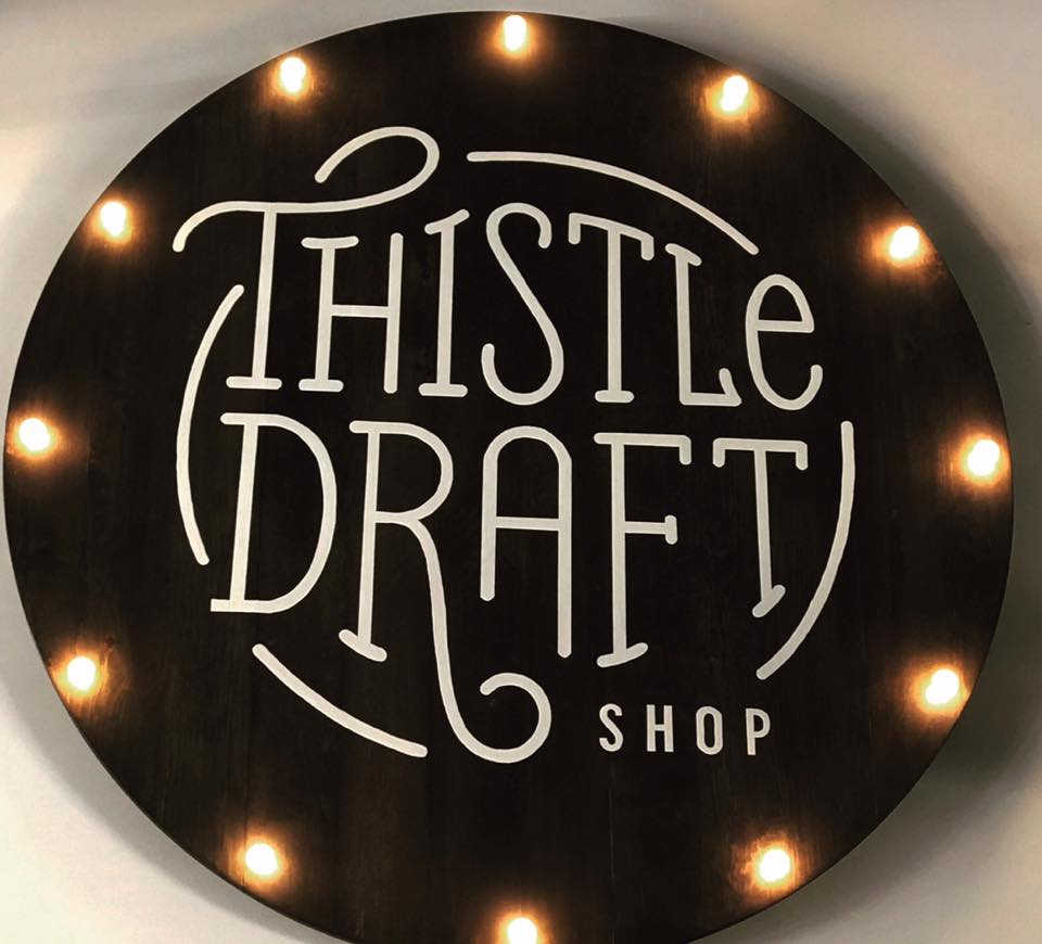 Thistle Draftshop sign