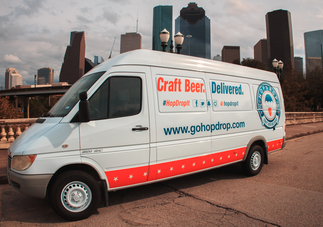 HopDrop currently has one delivery van, but they plan to add vans as they expand. | Photo: HopDrop