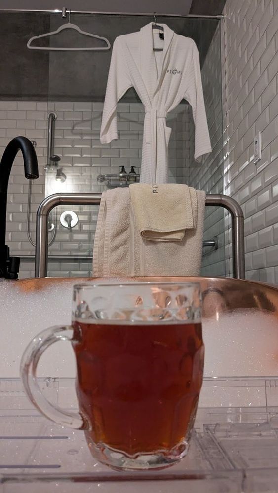Beer Bath at Pivovar Hotel