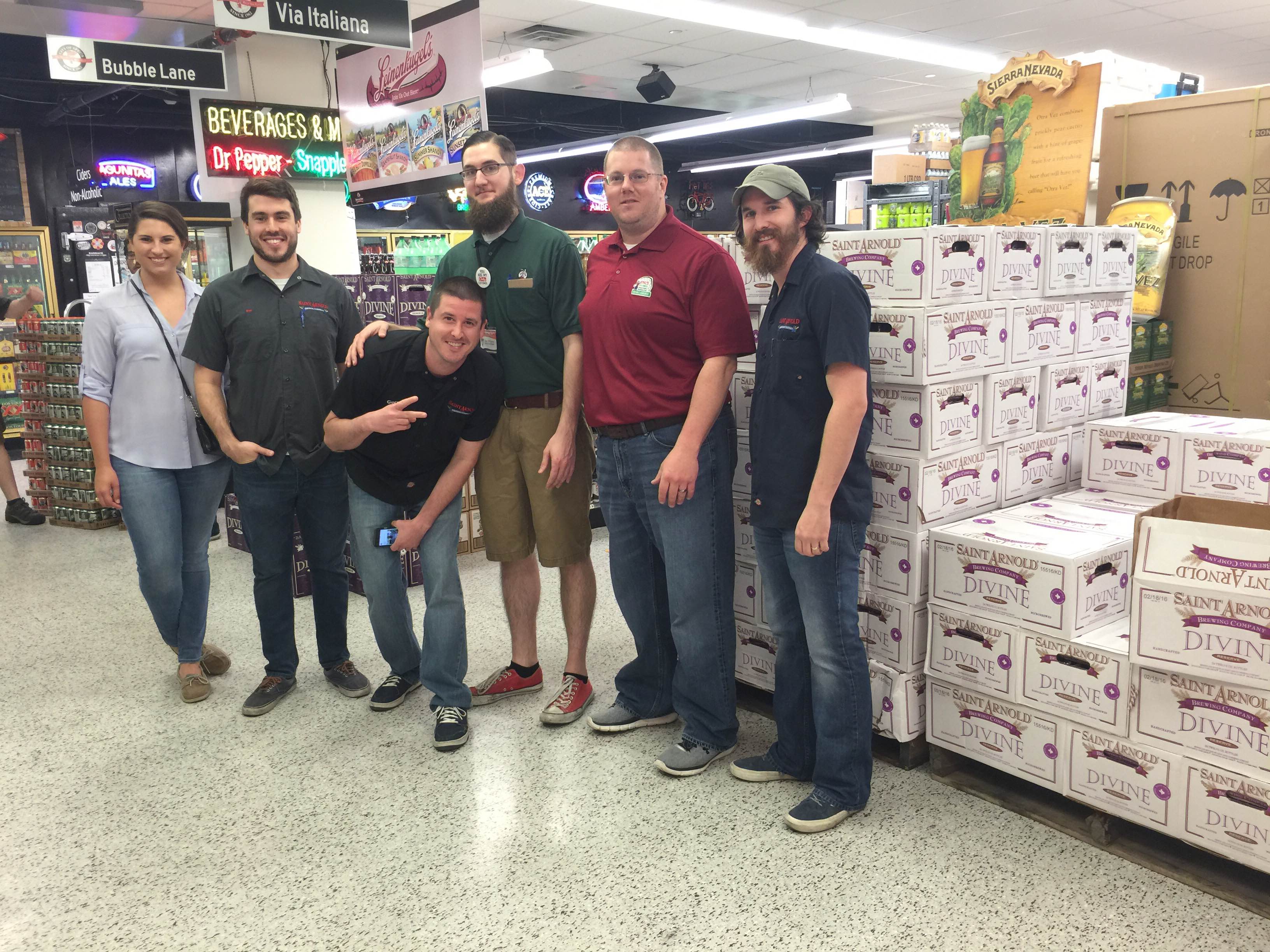 Cheers from the staff at Spec's Smith Street and Saint Arnold Brewery.