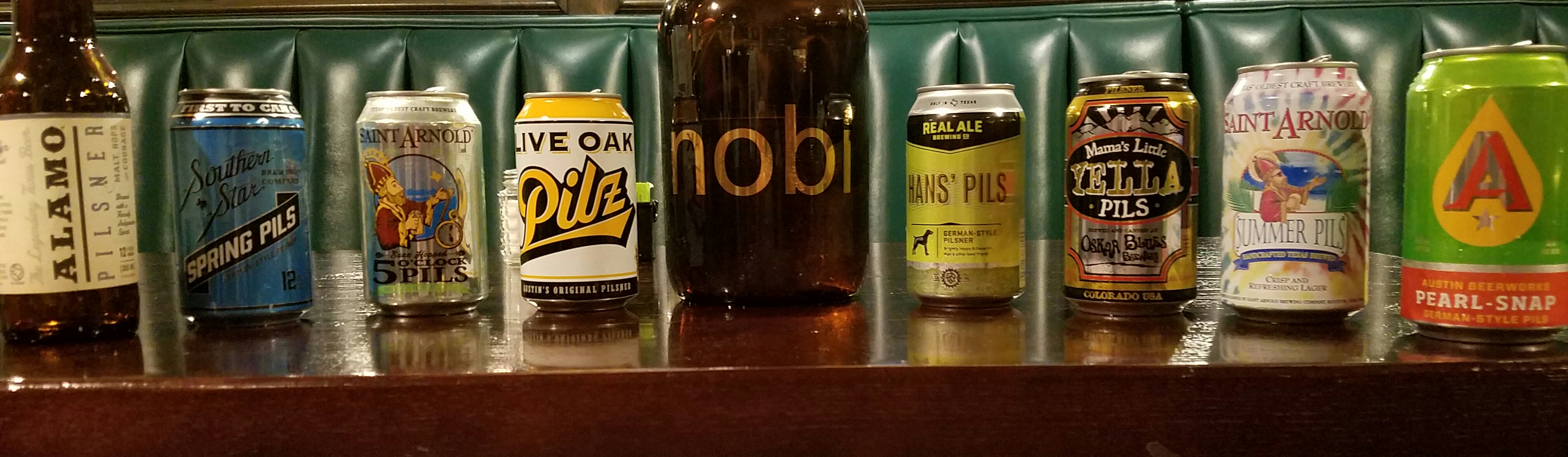 Pilsner Tasting Beer Lineup